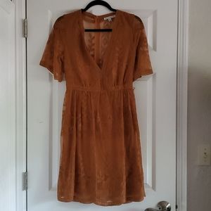 NWT Burnt Orange Lace Dress by Haute Monde